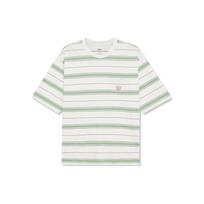 Levis Striped Crew Neck Short Sleeve T-Shirt Men Tops White Green A5850-0008 S