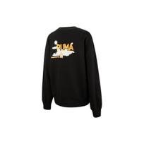 Puma Classics Joy Graphic Crew Sweatshirt Women Sweatshirts Black 539955-01 L black