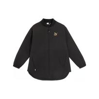 Puma Logo Embroidered Zipper Casual Down Jacket Women Jackets Black 627821-01 S black