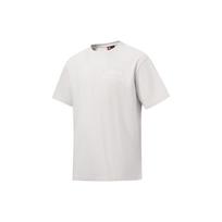Li Ning Vital Essential Solid Color Logo Embroidered Loose Fit Crew Neck Short Sleeve T-Shirt Unisex Tops Light-Gray AHST169-1 XL
