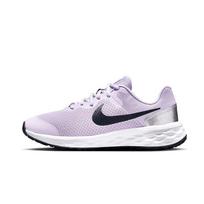 Nike Revolution 6 GS Violet Frost Kids Sneakers Purple Metallic-Silver Vivid-Purple DD1096-500 39 white
