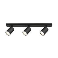 BETA-U2 Alu GU10 3x35W Black 3-spot ceiling light