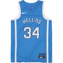 Nike Giannis Antetokounmpo Greece Limited Road Replica Basketball Jersey Men jersey Blue HF5495-435 2XL white