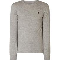 Polo Ralph Lauren Ss24 Solid Color Crew Neck Logo Embroidered Long Sleeve T-Shirt Men Tops Gray 710587355-017 XL