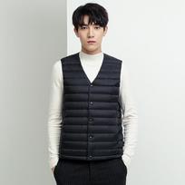 Autumn and winter light down vest men versatile wear down jacket inside and outside warm vest liner collar casual coat men M