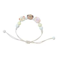 Distinctive Ceramic Dog Bracelet Handwoven String Bracelet Fashion Wrist Jewelry for Cartoon Style and Gift Giving
