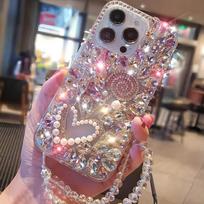 Luxury Crystal Phone Case For Google Pixel 10 9 Pro XL 9A 8 8A 7 7A 6 6A 3D Diamond lollipop Bling Cover girl's gift Google Pixel 10 rožinė
