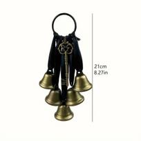 Bohemian Witch Bell Wall Hanging With Ribbon, Retro Home Decor Ornament For Room Atmosphere Decoration And Exquisite Holiday Gift