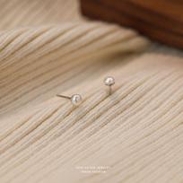 925 Sterling Silver Elegant Natural Freshwater Small Pearls Stud Earrings Classic Basic Jewelry For Women Birthday Gifts