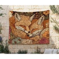 Sleeping Fox tapestry 75x100 juoda