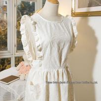 2025 Korean Style Embroidered Cotton Apron for Women - Oil-Proof, Waterproof, High Appearance One Size balta