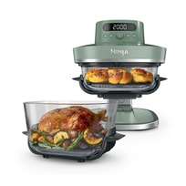 NINJA 5-in-1 XL Glass Air Fryer | AS090EUGN Crispi Pro | Power 2050 W | Capacity 5.7 L | Moss Green