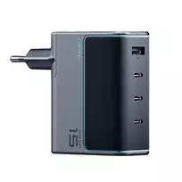 Cuktech AD1404UEU 140W GaN 3x USB-C + USB-A Wall Charger with USB-C Cable - Gray