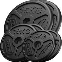 Ketaus svarmenų komplektas Marbo MW-2x15KG_2x10KG_2x5KG-OLI, 60 kg