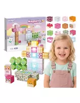 Woopie Magnetic Cubes 48 pcs Montessori Educational 3D Puzzle