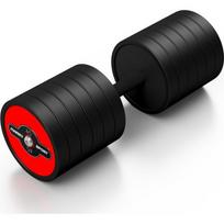 Guma dengtis hantelis Marbo Sport, raudonas, 45 kg