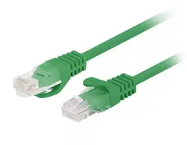 Patchcord Cat.5e UTP 1 m žalias 10 vnt. pakuotė LANBERG PCU5-20CC-01