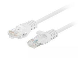 Tinklo pataisos laidas LANBERG Cat6 U/UTP 1 m, RJ-45 kištukas–kištukas, vytos gyslos, baltas