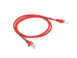 Lanberg PCU5-20CC-0100-R Cat.5e UTP komutacinis kabelis, 1 m, raudonas, 10 vnt. paketas
