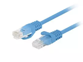 Tinklo pataisos kabelis LANBERG Cat6 U/UTP 0,25 m RJ-45 – RJ-45 mėlynas
