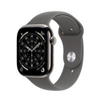 APPLE  Watch Series 11 GPS + Cellular 46mm Natural Titanium Case with Stone Grey Sport Band - S/M | 1768824  | 0195950629705