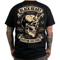 Marškinėliai BLACK HEART Devil Skull - Juoda
