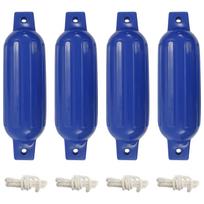 vidaXL Valties bortų apsaugos, 4vnt., mėlynos spalvos, Ø 11x40cm, PVC