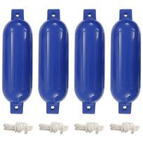 vidaXL Valties bortų apsaugos, 4vnt., mėlynos spalvos, Ø 14x50cm, PVC