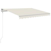 vidaXL Automatinė markizė su LED/vėjo jutikliu, kreminė, 350x250cm