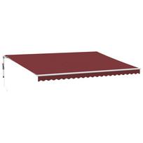 vidaXL Automatinė ištraukiama markizė, bordo spalvos, 500x350cm