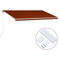 vidaXL Ištraukiama markizė, oranžinė ir ruda, 600x300cm, automatinė