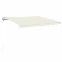 vidaXL Automatinė ištraukiama markizė, kreminės spalvos, 400x350cm
