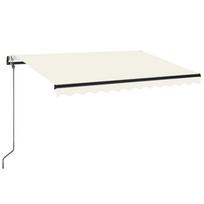 vidaXL Automatinė markizė su LED/vėjo jutikliu, kreminė, 350x250cm