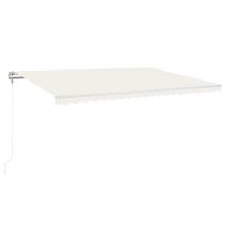 vidaXL Automatinė ištraukiama markizė, kreminės spalvos, 500x300cm