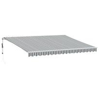 vidaXL Automatinė ištraukiama markizė, antracito ir balta, 450x350cm
