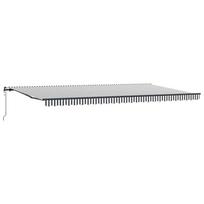 vidaXL Automatinė ištraukiama markizė, antracito ir baltos spalvos, 600x300 cm