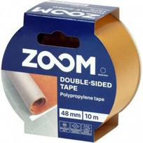Lipni dvipusė polipropileninė juosta ZOOM (įv. matmenys) : Ilgis - 10 m, Plotis - 50 mm