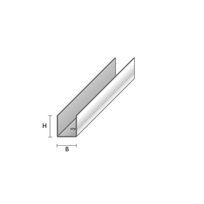Perimetrinis profilis FAVOR UD 28 (įv. ilgiai) : Aukštis - 27 mm, Ilgis - 4000 mm, Plotis - 28 mm