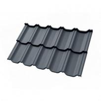 Modulinė Stogo Danga LOARA : Dengimo plotis - 1120 mm, Savybė - Padengimas - TOPMAT, Spalva - Ruda (RAL8017)