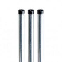 Apvalūs Tvoros Stulpai D38 x 1,3 mm, Cinkuoti (įv.aukštis) : Ilgis - 1700 mm, Spalva - Cinkuota, Storis - 1.3 mm