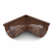 PVC Latako Išorinis Kampas Bryza 125 mm (įv. spalvos) : Skersmuo - 125 mm, Spalva - Ruda RAL8017