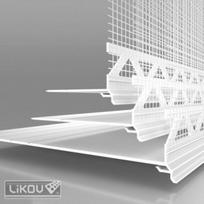 PVC Profilis Cokoliui Su Tinkleliu Vertex LW-206, 2 m (įv. pločiai) : Plotis - 180 mm