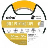 Profesionali Dažymo Juosta Delvo Gold (įv. plotis) : Ilgis - 50 m, Plotis - 38 mm, Spalva - Geltona