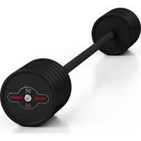Gumuotas tiesus štangos grifas 50 kg, matinis juodas - Marbo Sport