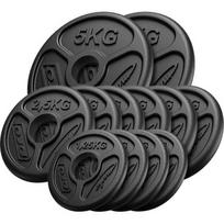 Ketaus svorių diskų komplektas Marbo, 30 kg (2x5 kg + 6x2,5 kg + 4x1,25 kg)