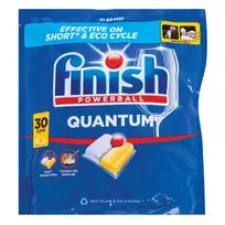 Citrinų kvapo indaplovių indų ploviklio kapsulės FINISH POWERBALL QUANTUM ALL IN 1, 35 vnt.