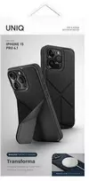 UNIQ dėklas Transforma Apple iPhone 15 Pro 6.1″ Magclick Charging ebony juodos spalvos