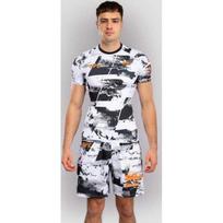 Vyriška UFC Zenith by Venum balta trumparankovė kompresinė marškinėlė (rashguard)