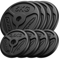 Ketaus svorių rinkinys Marbo Slim, 30 kg / 4x5 kg + 4x2,5 kg