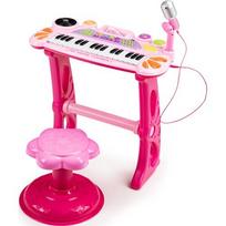 Vaikiškas pianinas su mikrofonu EcoToys, rožinis